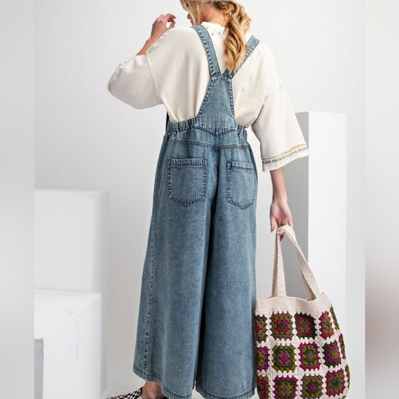 Alice and Me one piece Woman's Overalls Jumper Romper Denim - Picture 6 of 8